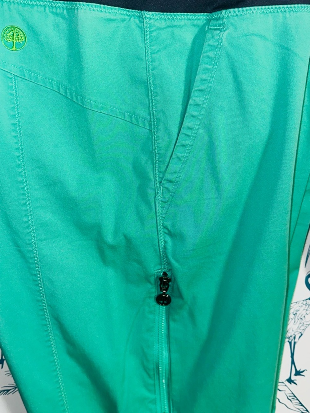 healing hands Teal Drawstring Utility Joggers with Black Waistband - Picture 4 of 7
